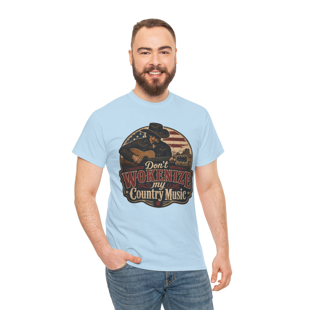 Country Music Tee - "Don't Wokenize My Country Music" Graphic T-Shirt