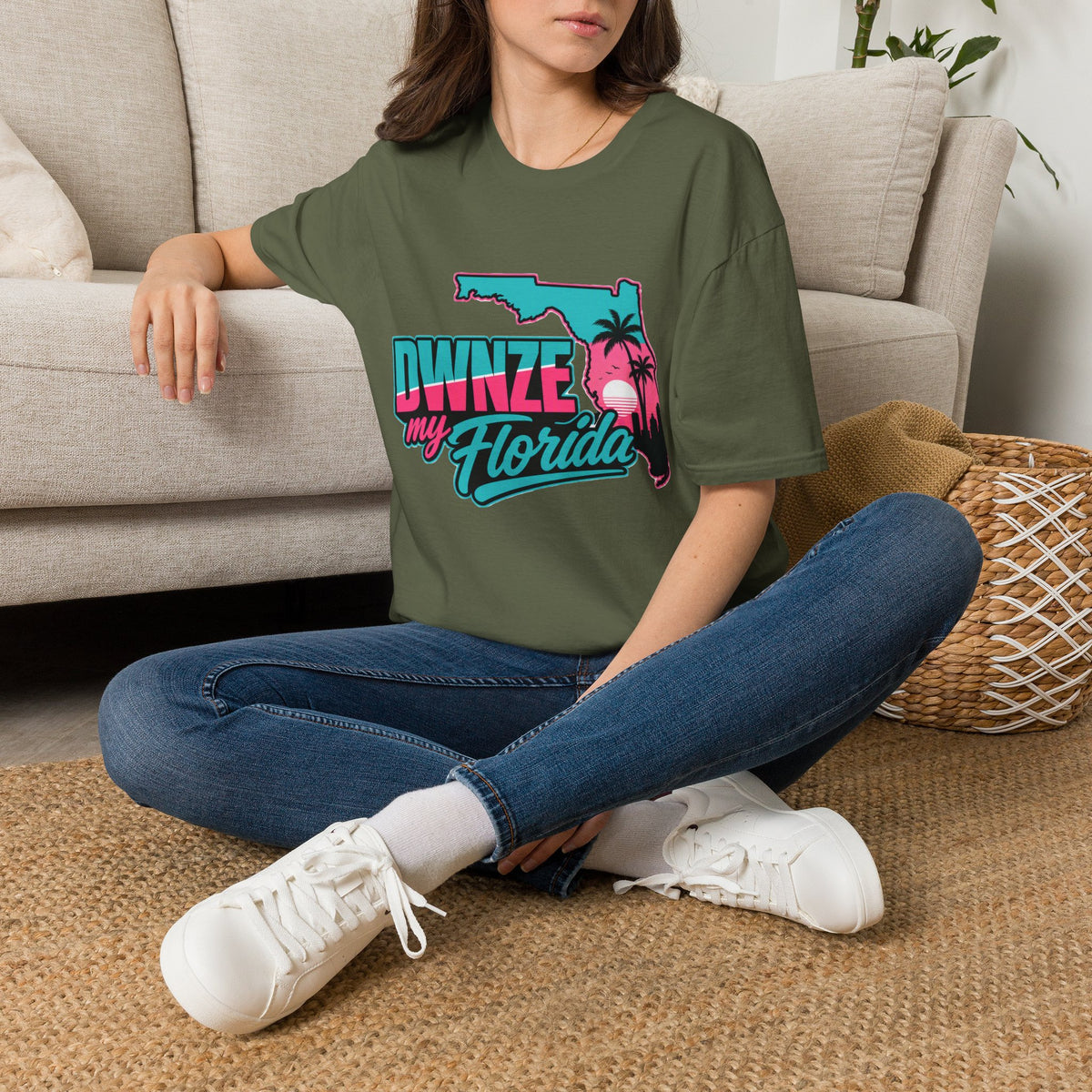 Florida Retro Palm T-Shirt — "DWNZE my Florida" Vintage Beach Tee