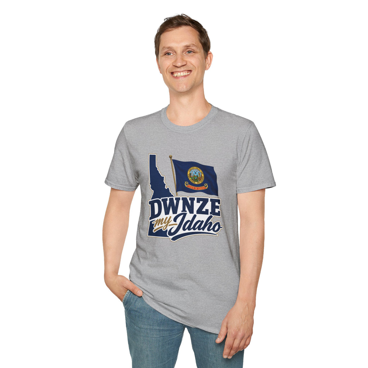 Idaho State Flag T-Shirt — "DWNZE My Idaho" Graphic Tee
