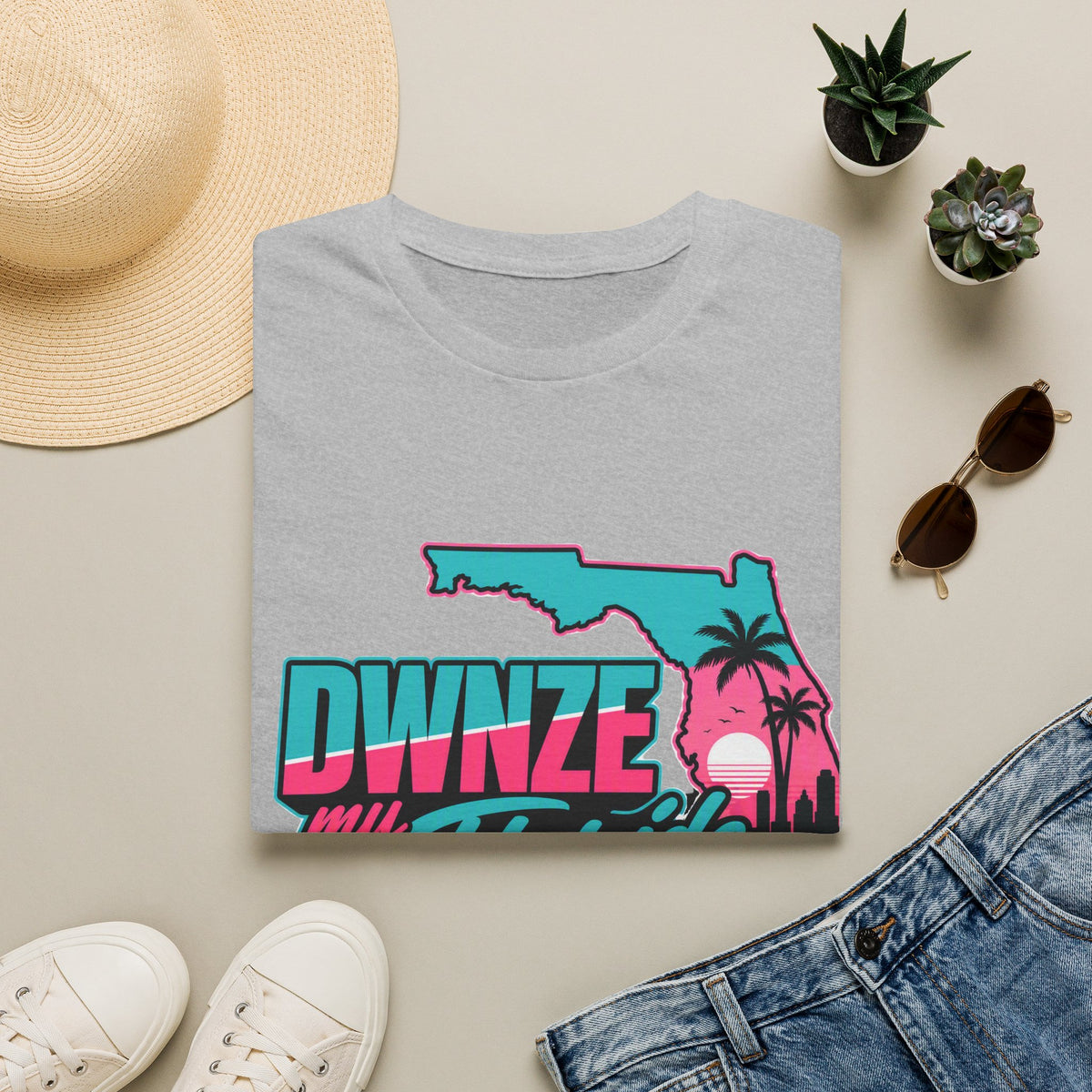 Florida Retro Palm T-Shirt — "DWNZE my Florida" Vintage Beach Tee
