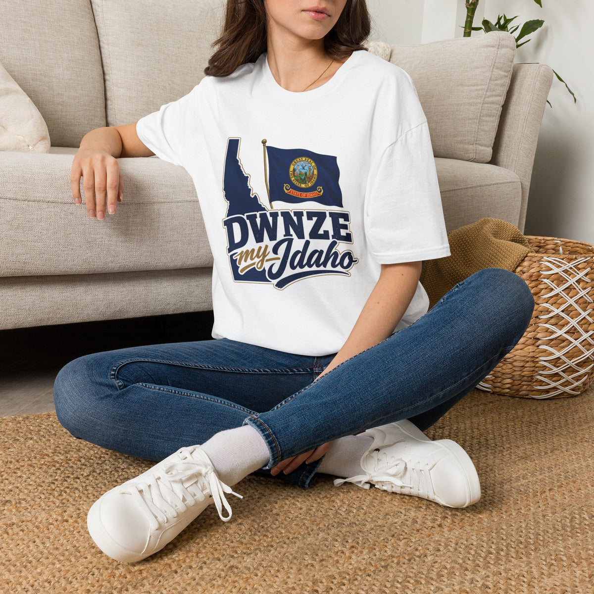Idaho State Flag T-Shirt — "DWNZE My Idaho" Graphic Tee