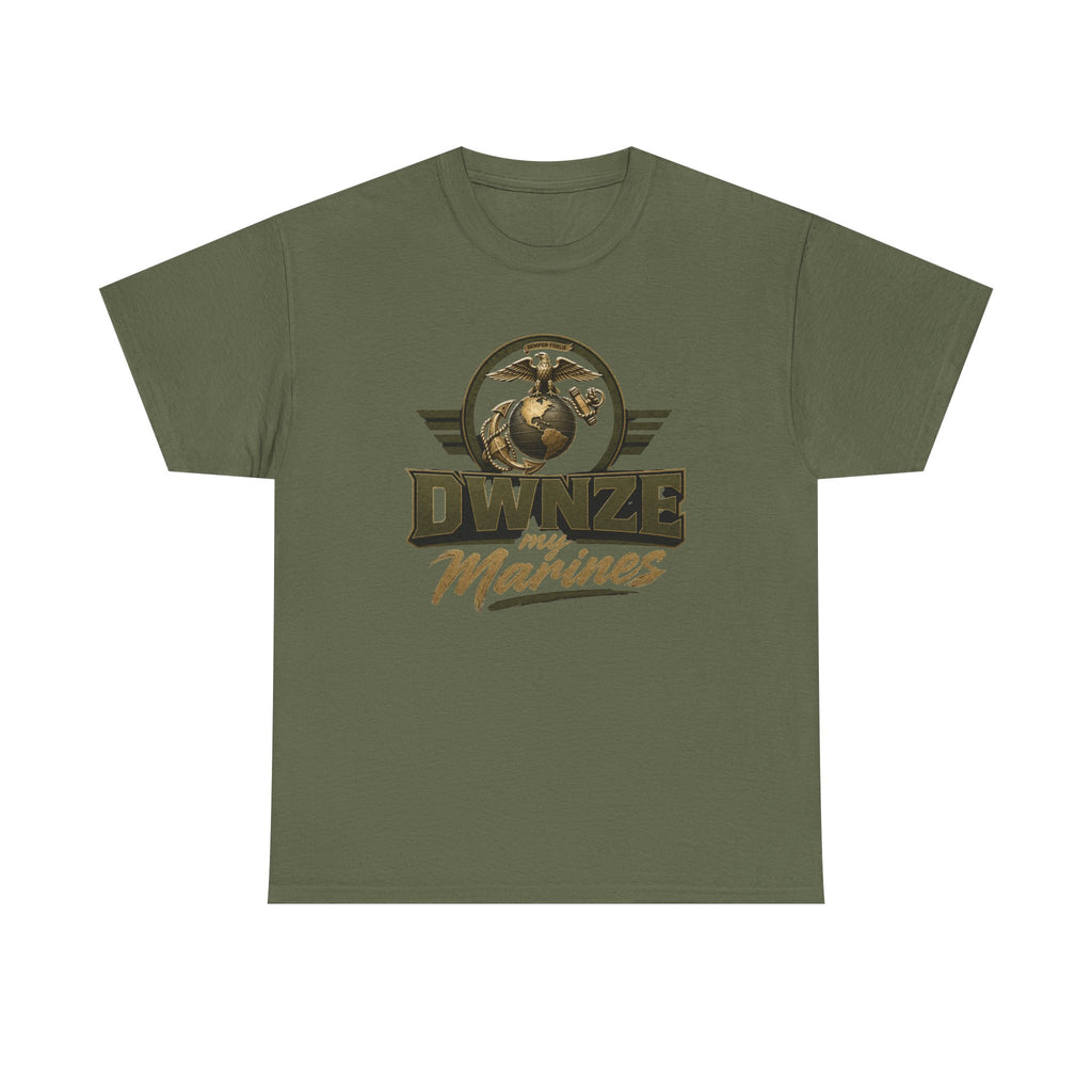 Military Style "DWNZE Marines" Olive Graphic Tee