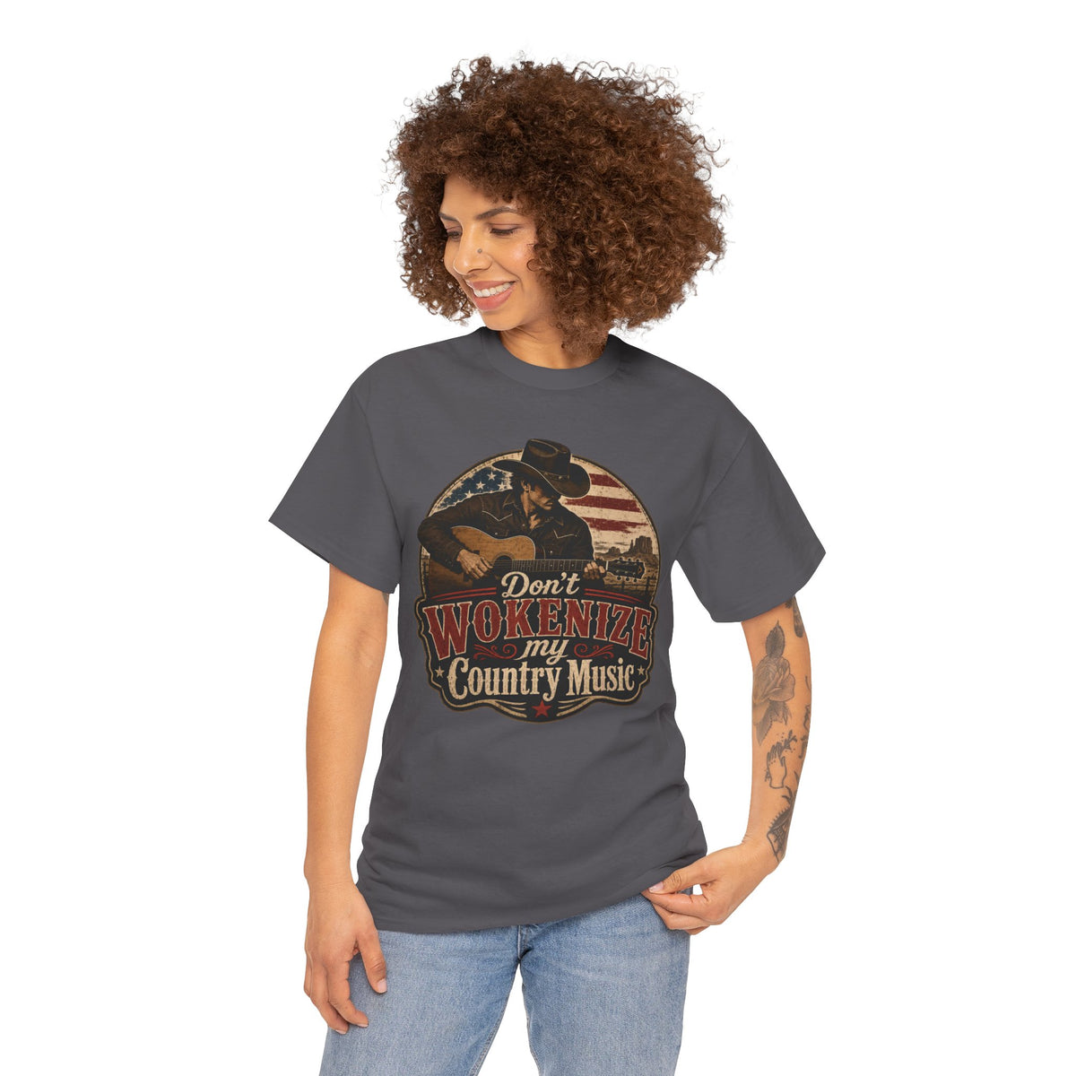 Country Music Tee - "Don't Wokenize My Country Music" Graphic T-Shirt