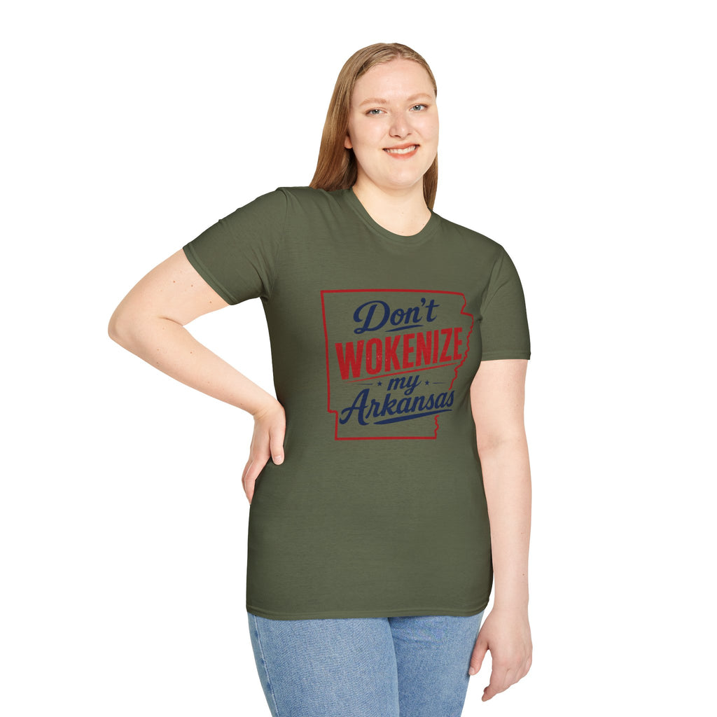 Don't Wokenize My Arkansas T-Shirt — Patriotic State Pride Tee