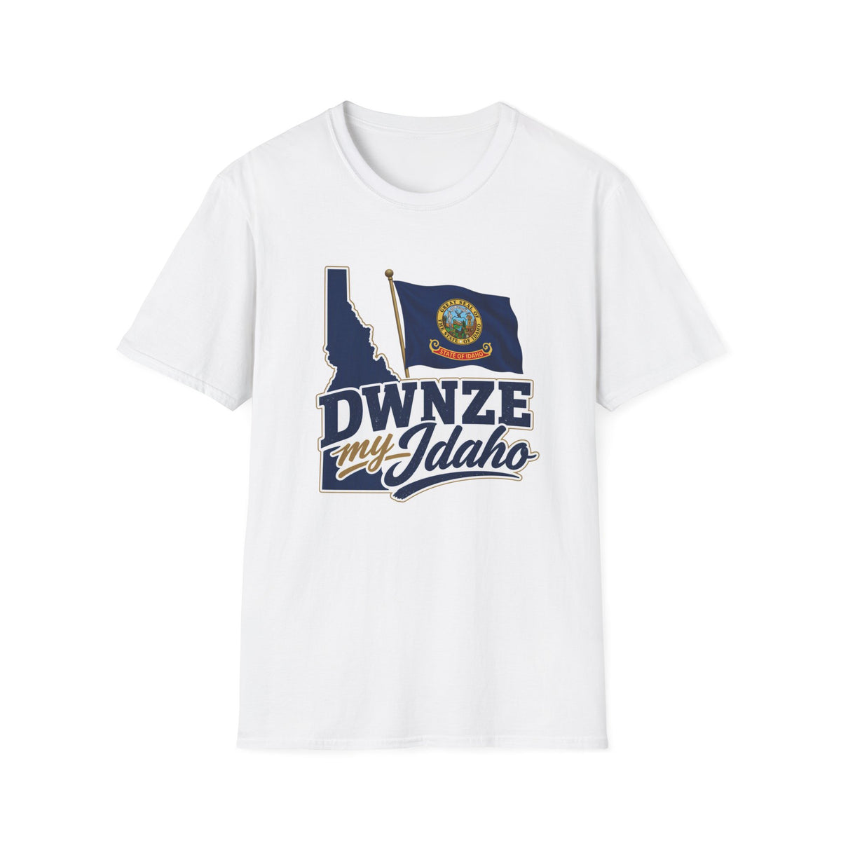 Idaho State Flag T-Shirt — "DWNZE My Idaho" Graphic Tee