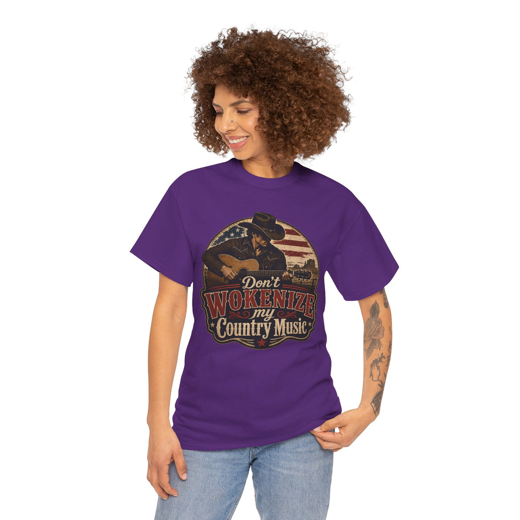 Country Music Tee - "Don't Wokenize My Country Music" Graphic T-Shirt