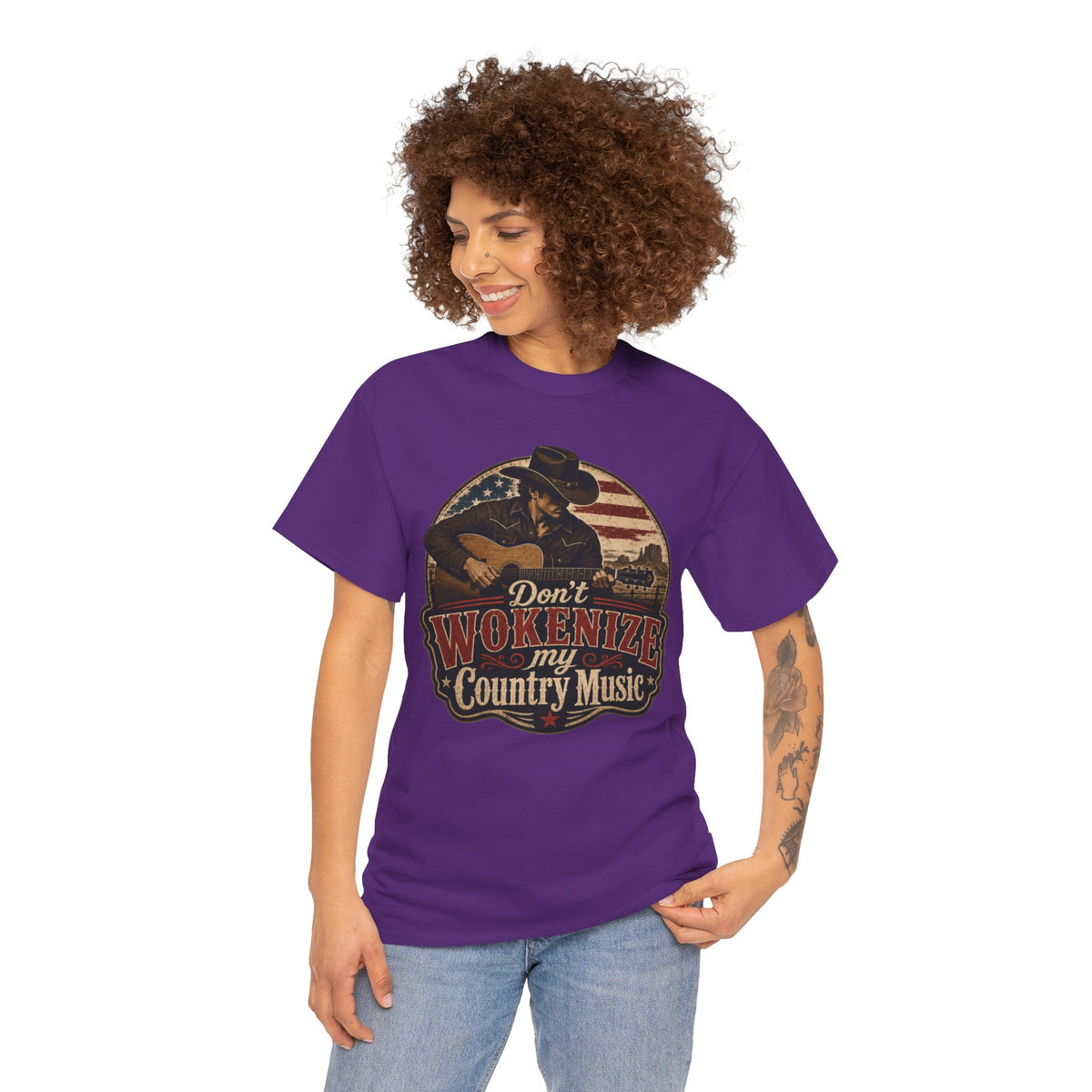 Country Music Tee - "Don't Wokenize My Country Music" Graphic T-Shirt
