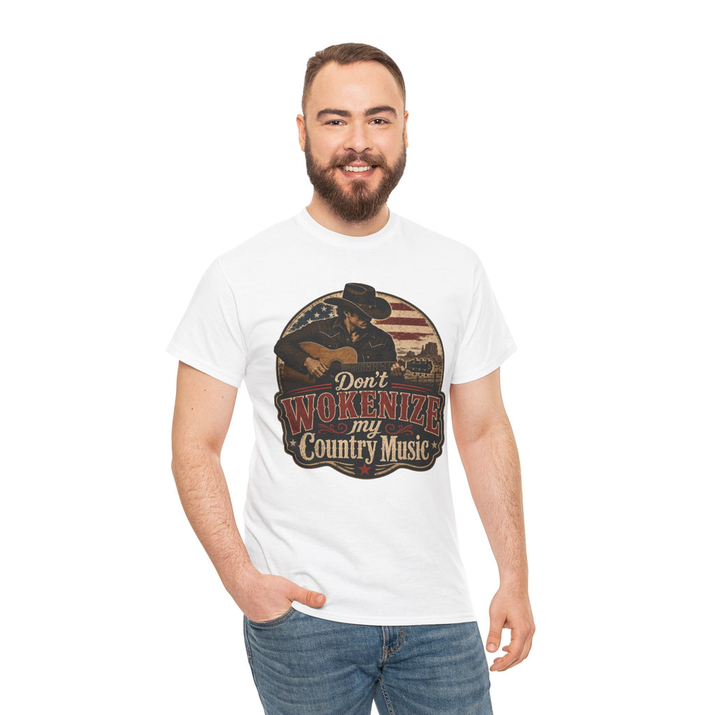 Country Music Tee - "Don't Wokenize My Country Music" Graphic T-Shirt