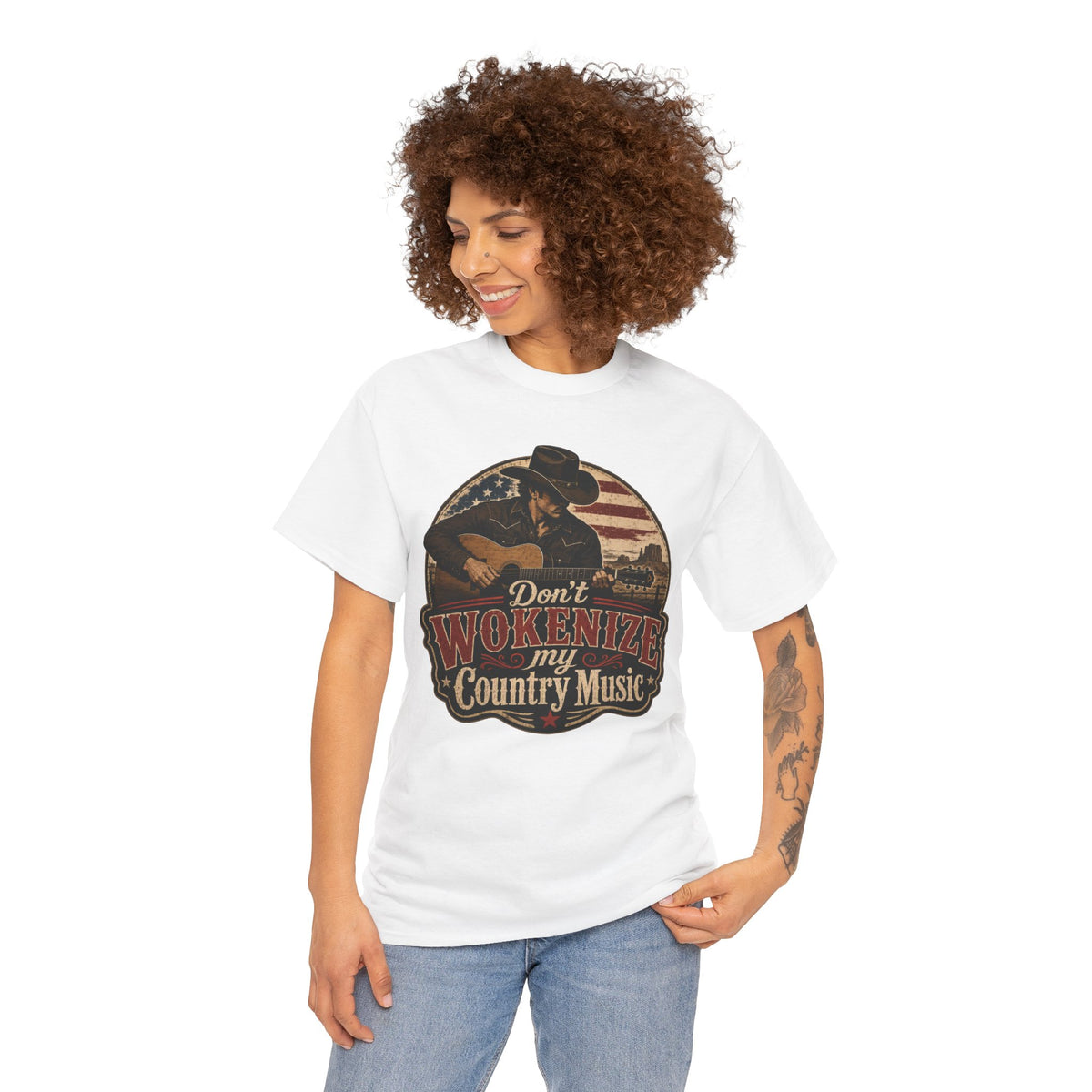 Country Music Tee - "Don't Wokenize My Country Music" Graphic T-Shirt