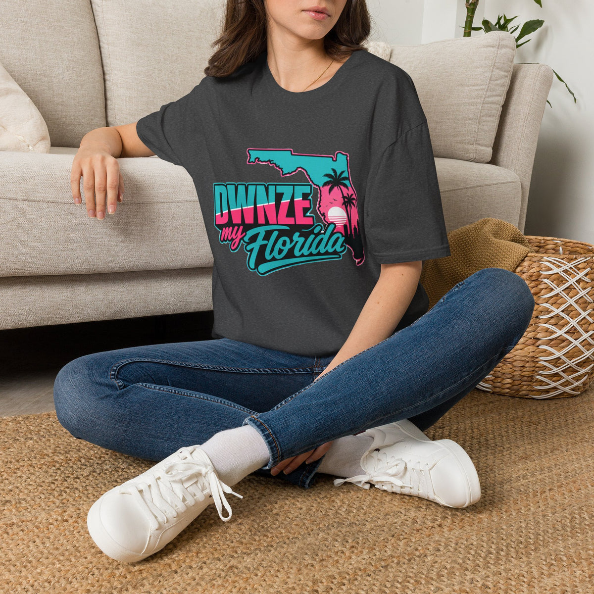 Florida Retro Palm T-Shirt — "DWNZE my Florida" Vintage Beach Tee