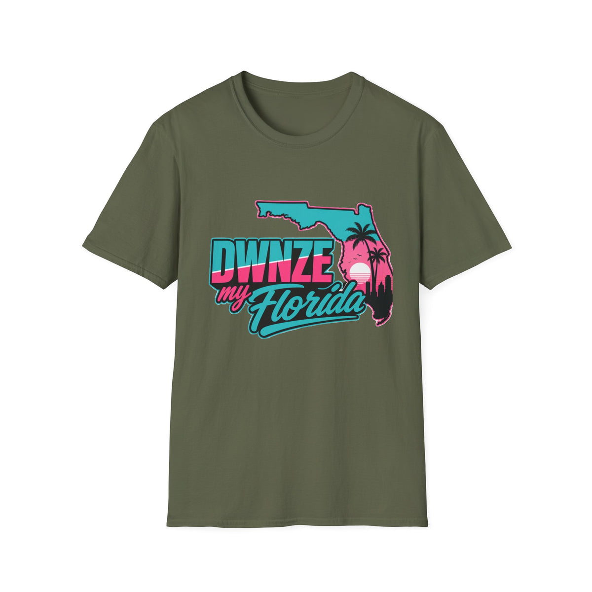 Florida Retro Palm T-Shirt — "DWNZE my Florida" Vintage Beach Tee