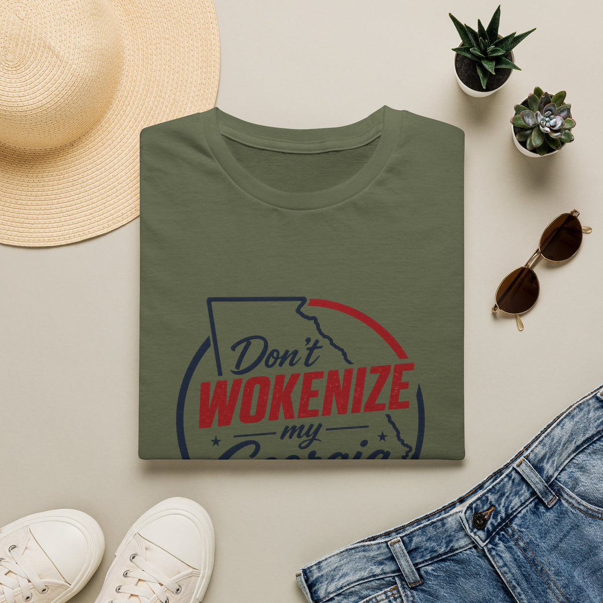 Don't Wokenize My Georgia T-Shirt — Political Statement Tee for Georgia Pride