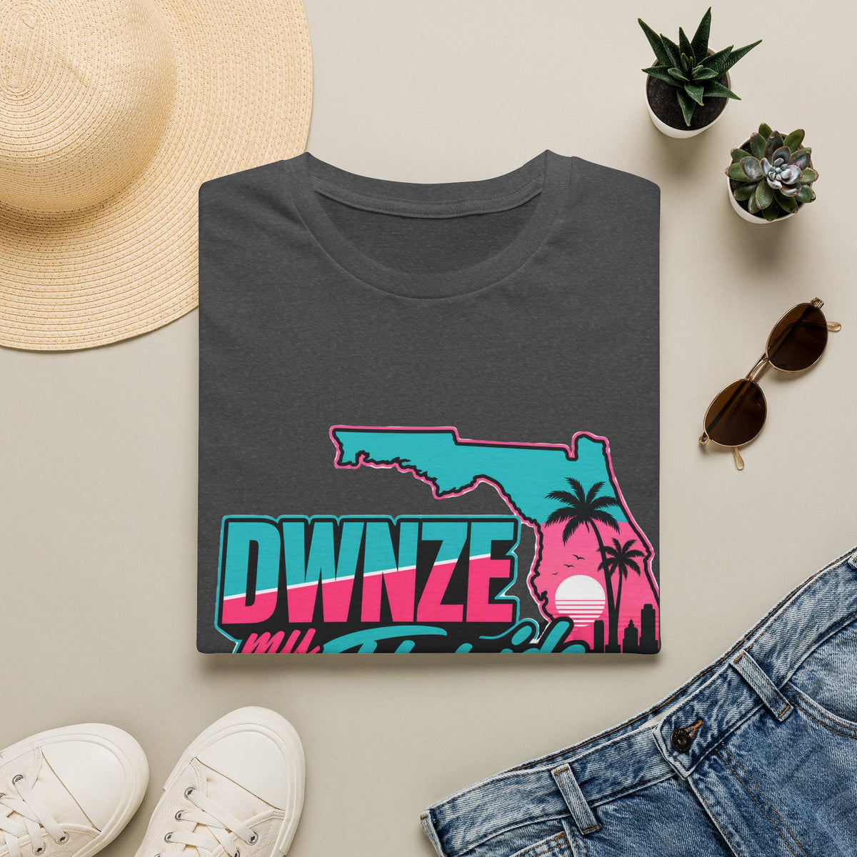 Florida Retro Palm T-Shirt — "DWNZE my Florida" Vintage Beach Tee