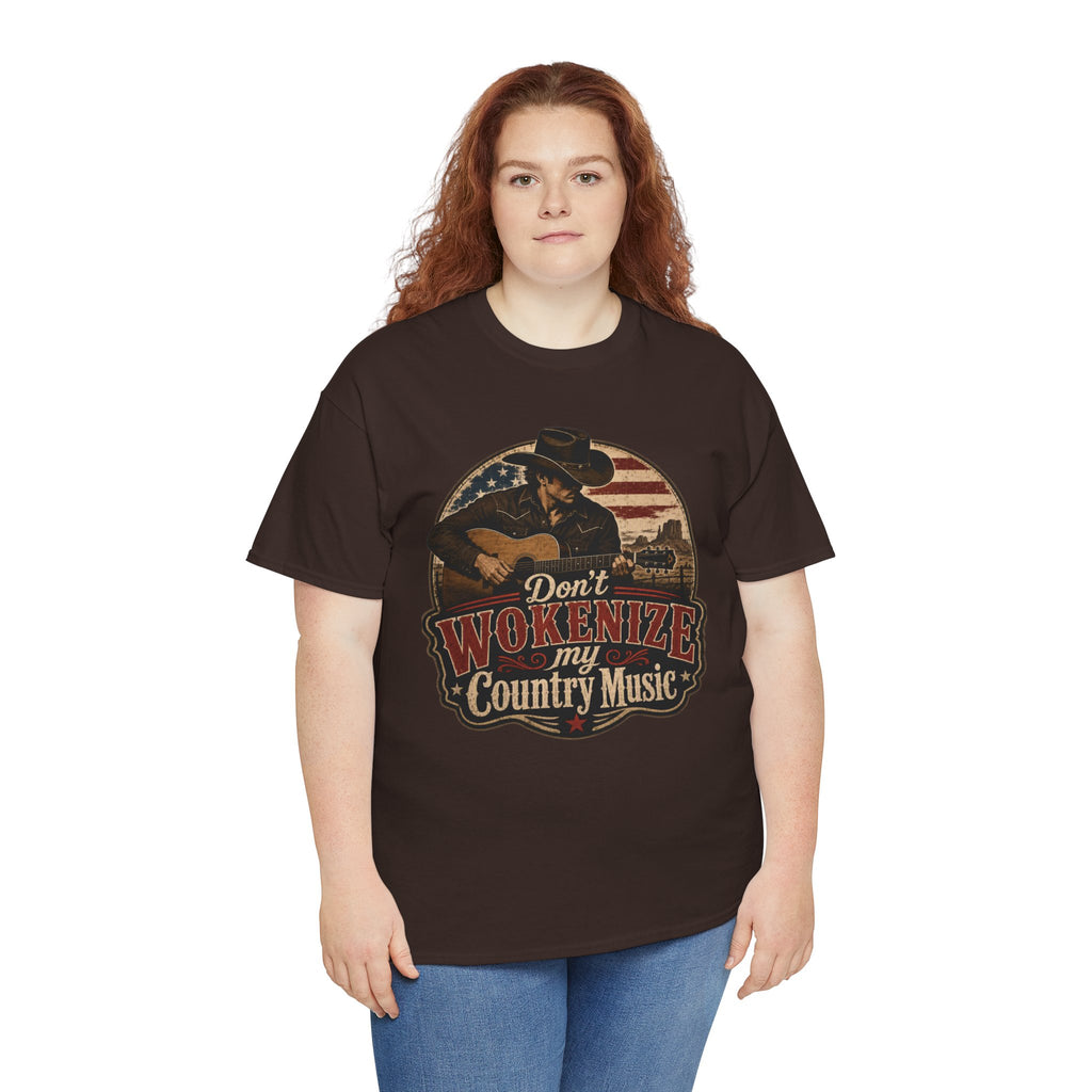 Country Music Tee - "Don't Wokenize My Country Music" Graphic T-Shirt