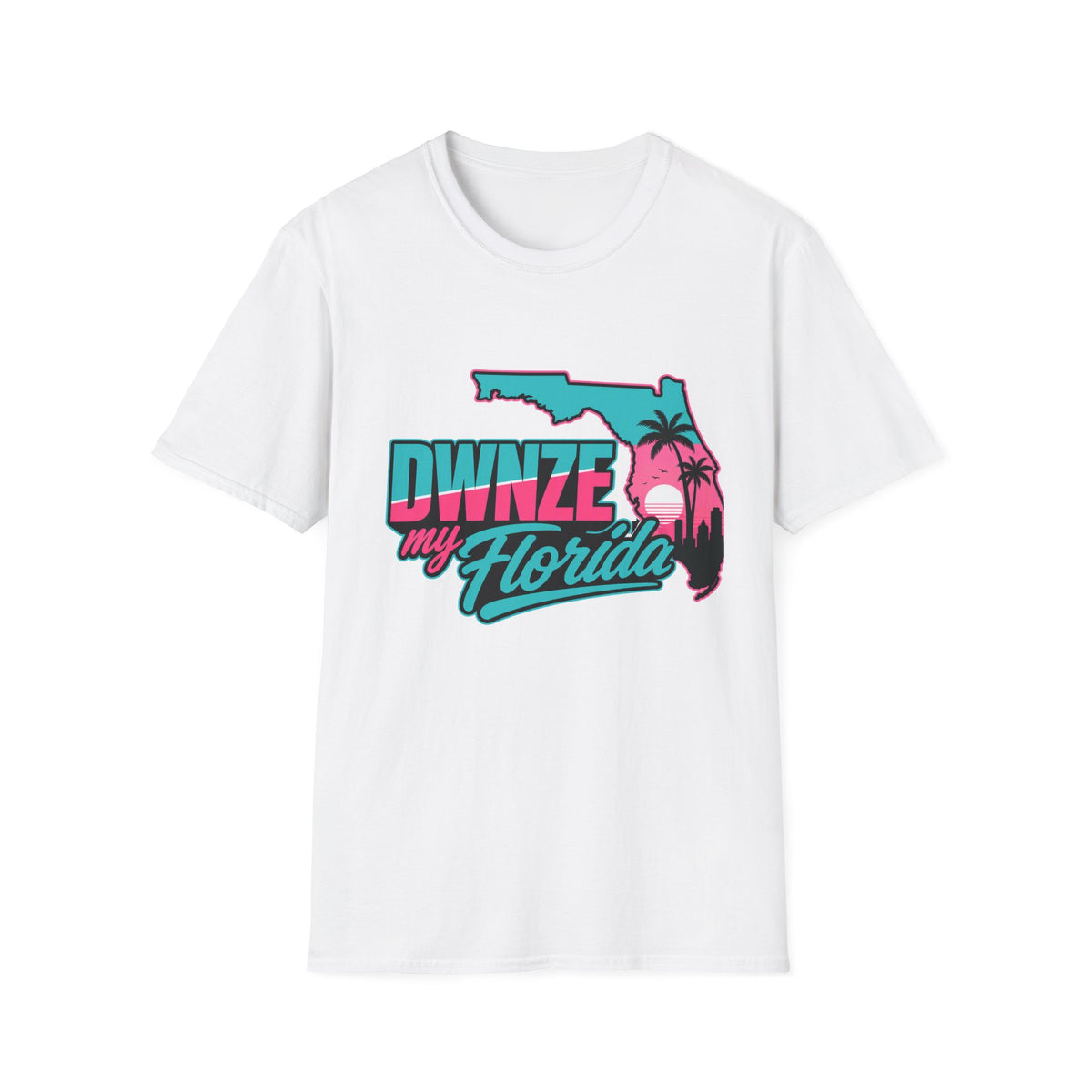 Florida Retro Palm T-Shirt — "DWNZE my Florida" Vintage Beach Tee
