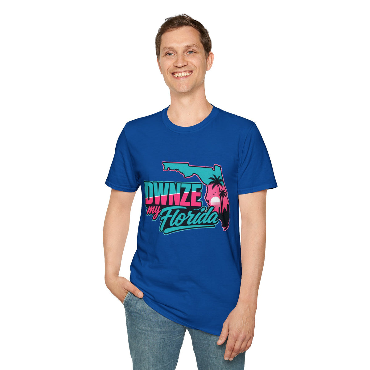 Florida Retro Palm T-Shirt — "DWNZE my Florida" Vintage Beach Tee