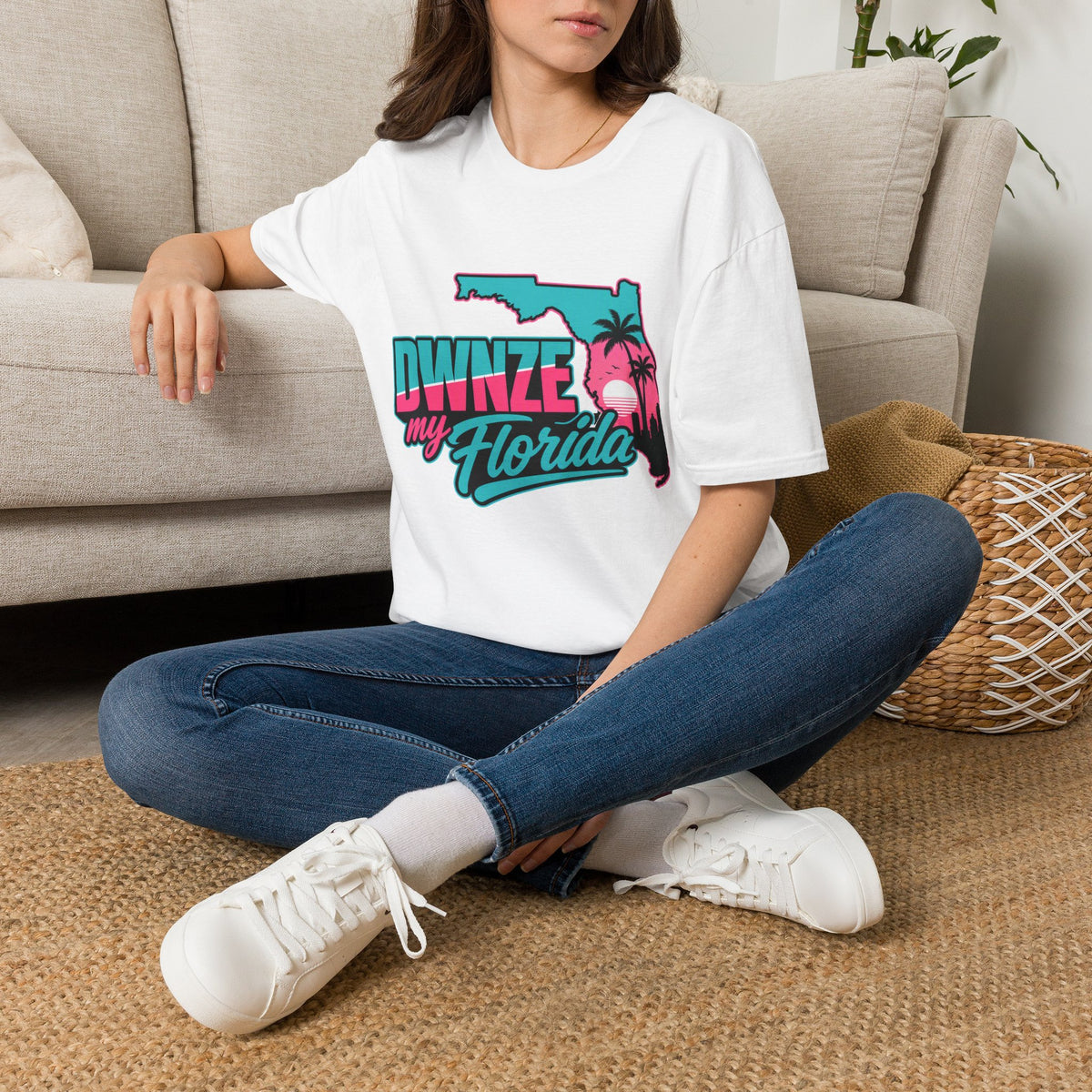 Florida Retro Palm T-Shirt — "DWNZE my Florida" Vintage Beach Tee