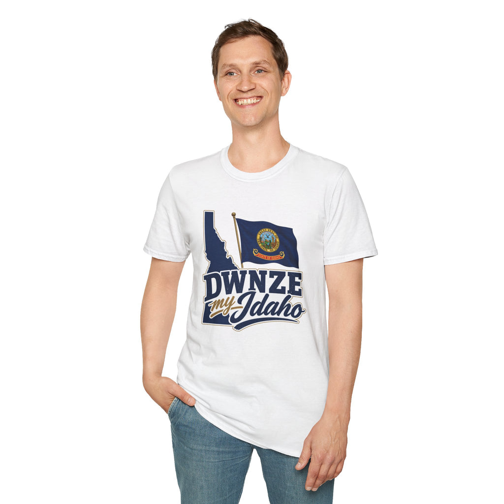 Idaho State Flag T-Shirt — "DWNZE My Idaho" Graphic Tee