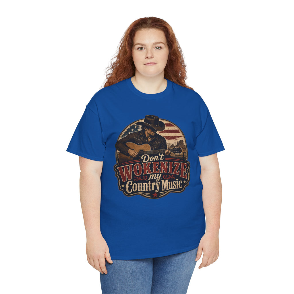 Country Music Tee - "Don't Wokenize My Country Music" Graphic T-Shirt