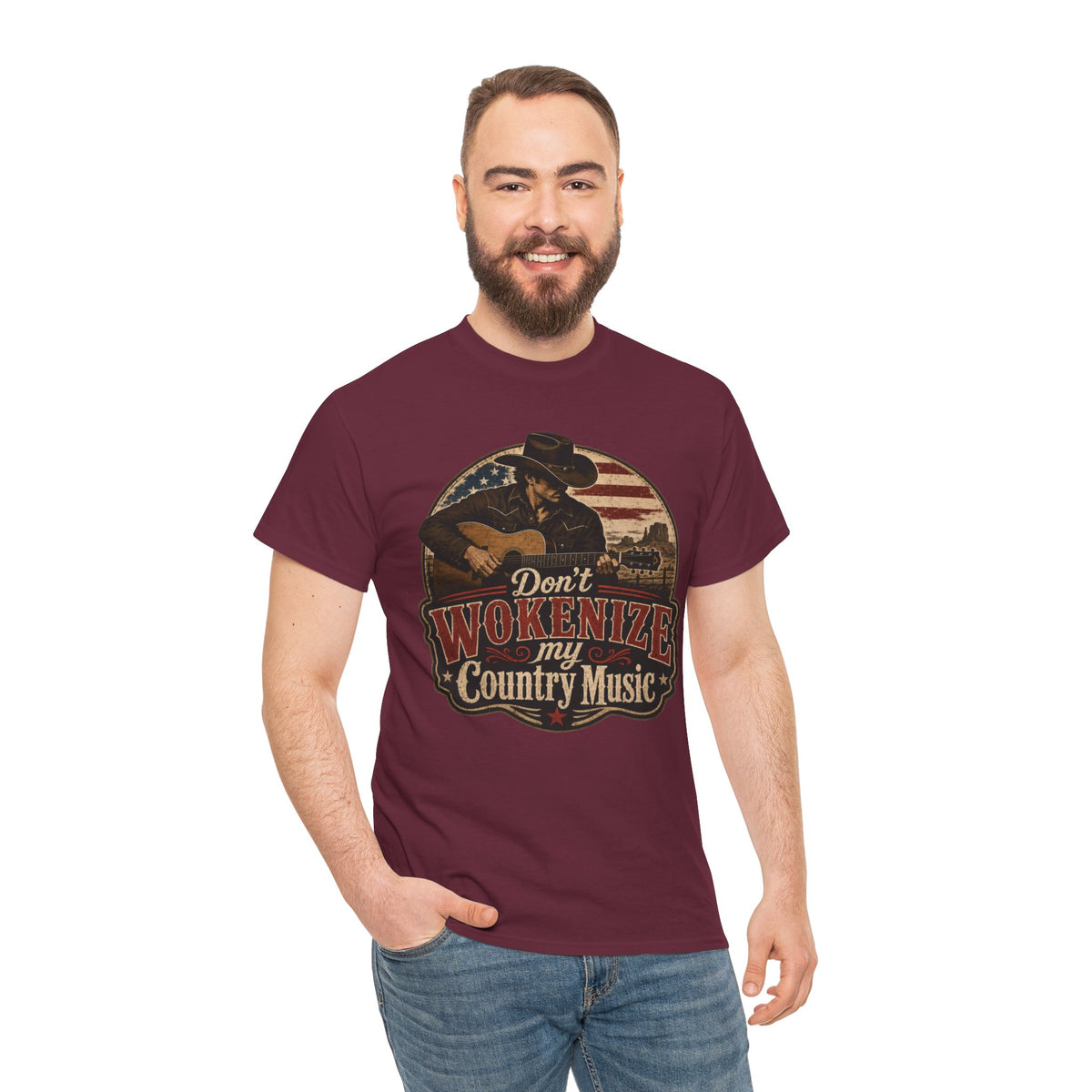 Country Music Tee - "Don't Wokenize My Country Music" Graphic T-Shirt