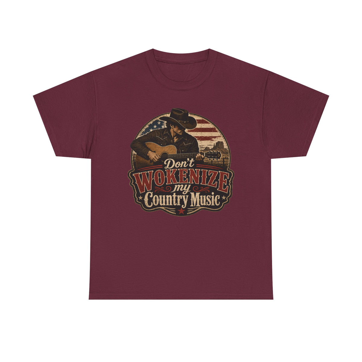 Country Music Tee - "Don't Wokenize My Country Music" Graphic T-Shirt