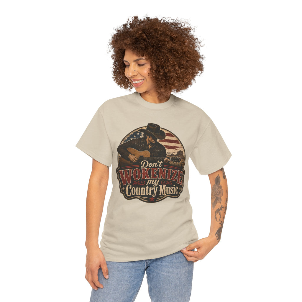 Country Music Tee - "Don't Wokenize My Country Music" Graphic T-Shirt