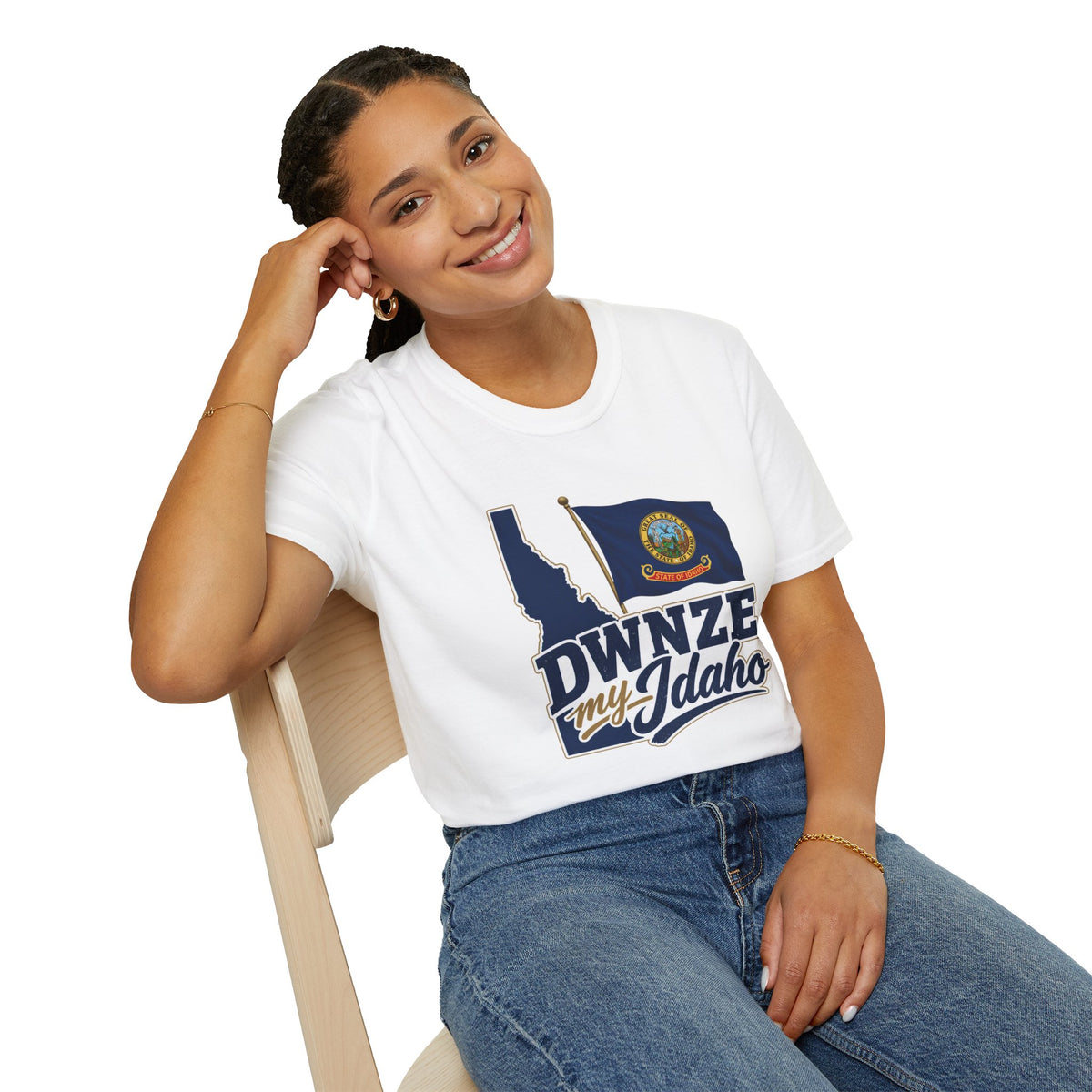 Idaho State Flag T-Shirt — "DWNZE My Idaho" Graphic Tee
