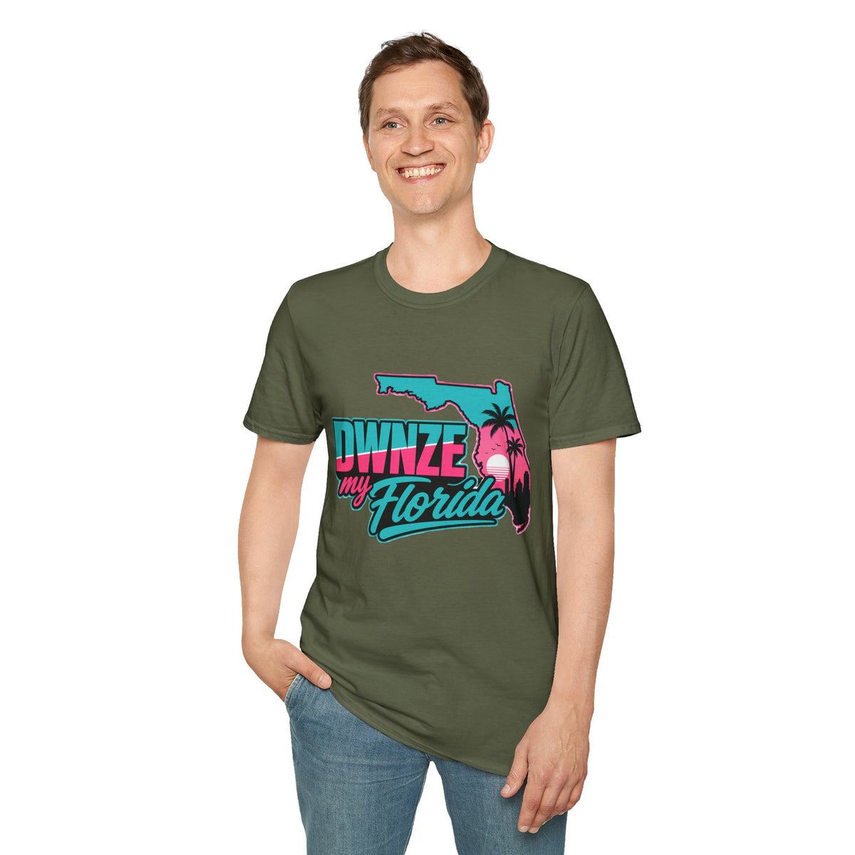 Florida Retro Palm T-Shirt — "DWNZE my Florida" Vintage Beach Tee