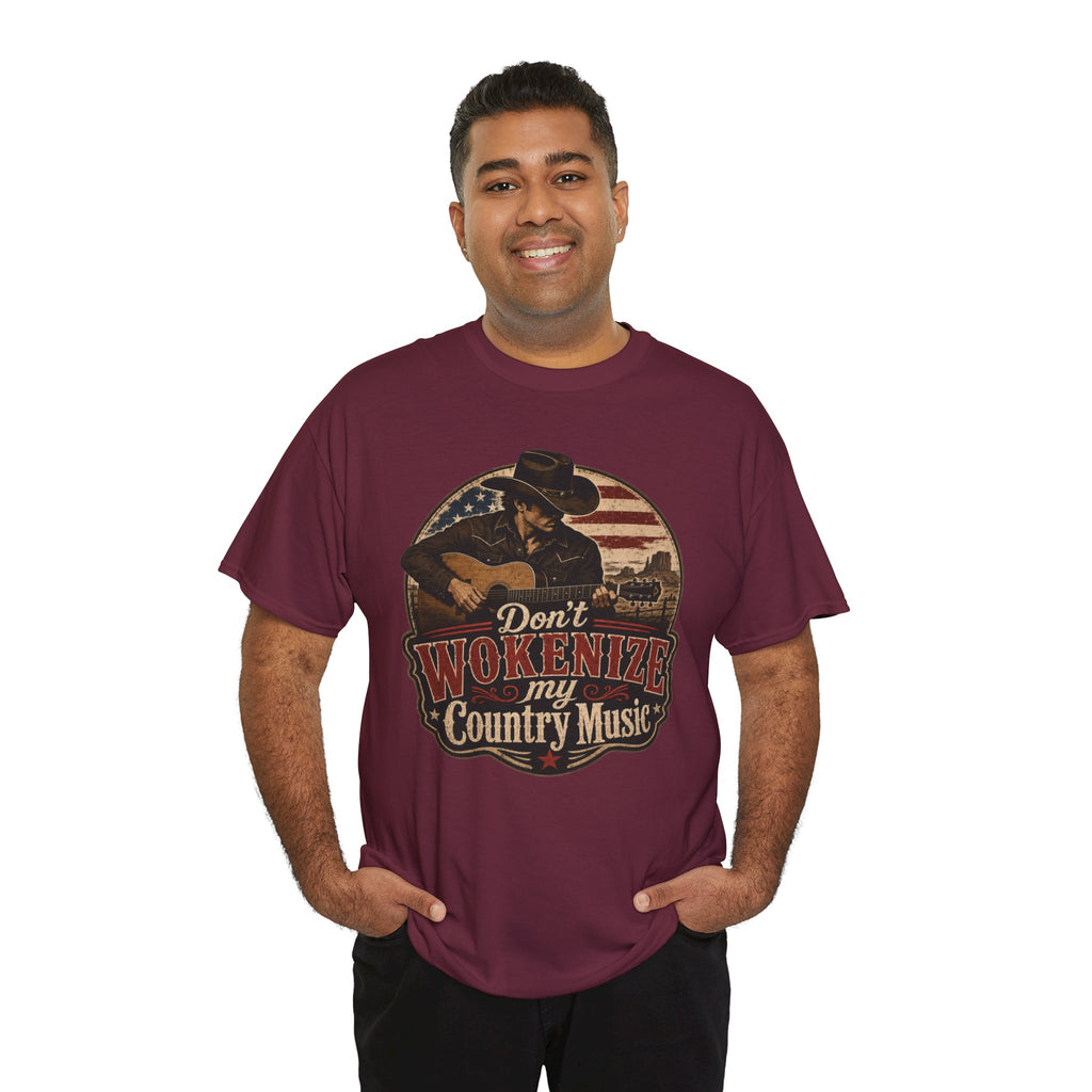 Country Music Tee - "Don't Wokenize My Country Music" Graphic T-Shirt