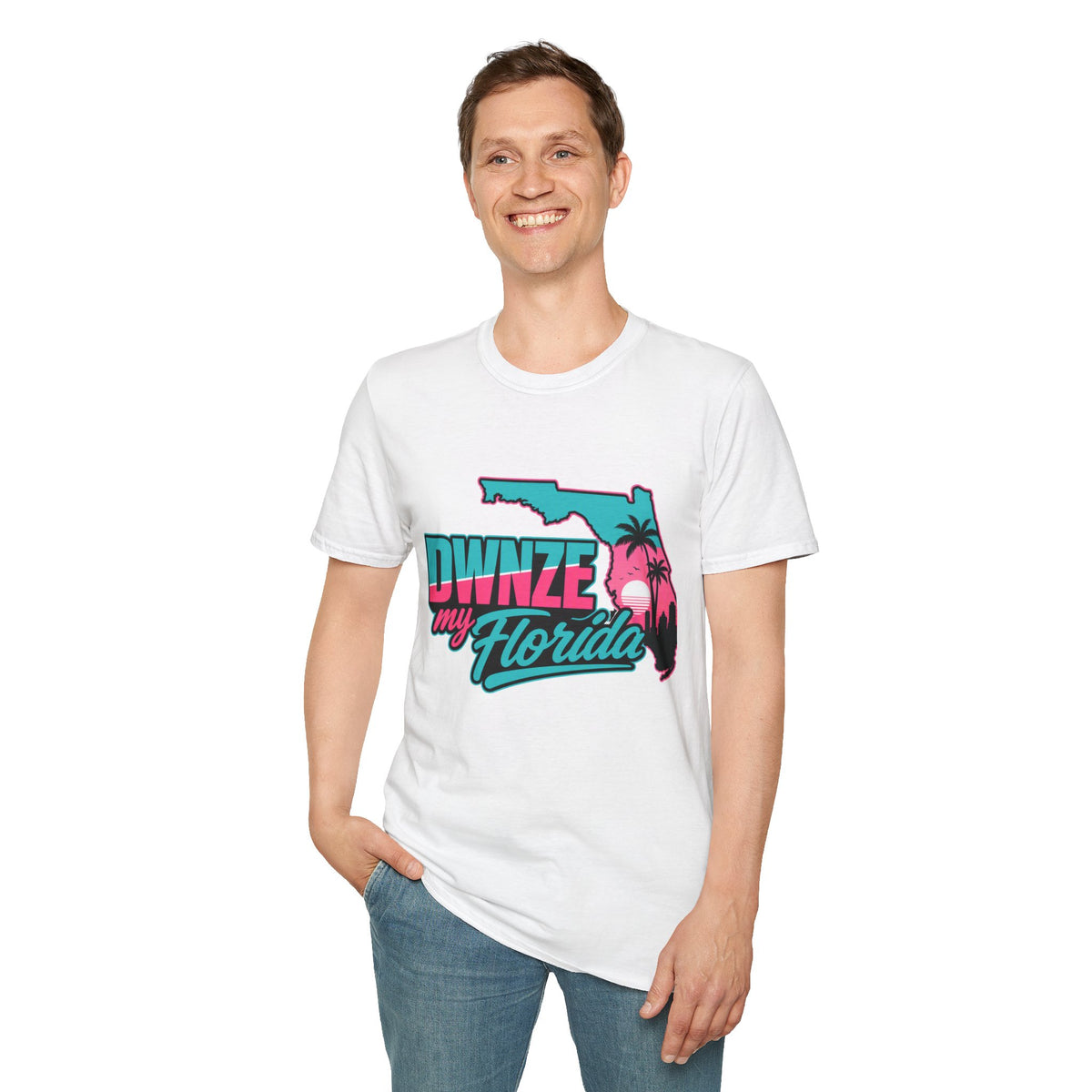 Florida Retro Palm T-Shirt — "DWNZE my Florida" Vintage Beach Tee