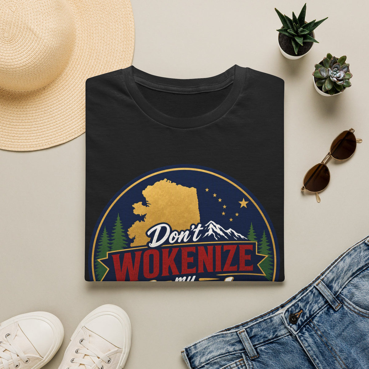 Don't Wokenize Alaska T-Shirt — Vintage Alaska Graphic Tee