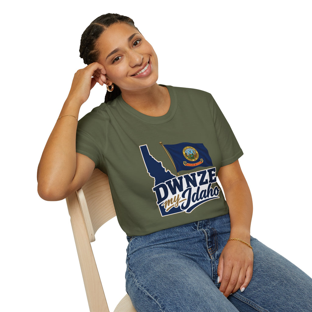 Idaho State Flag T-Shirt — "DWNZE My Idaho" Graphic Tee