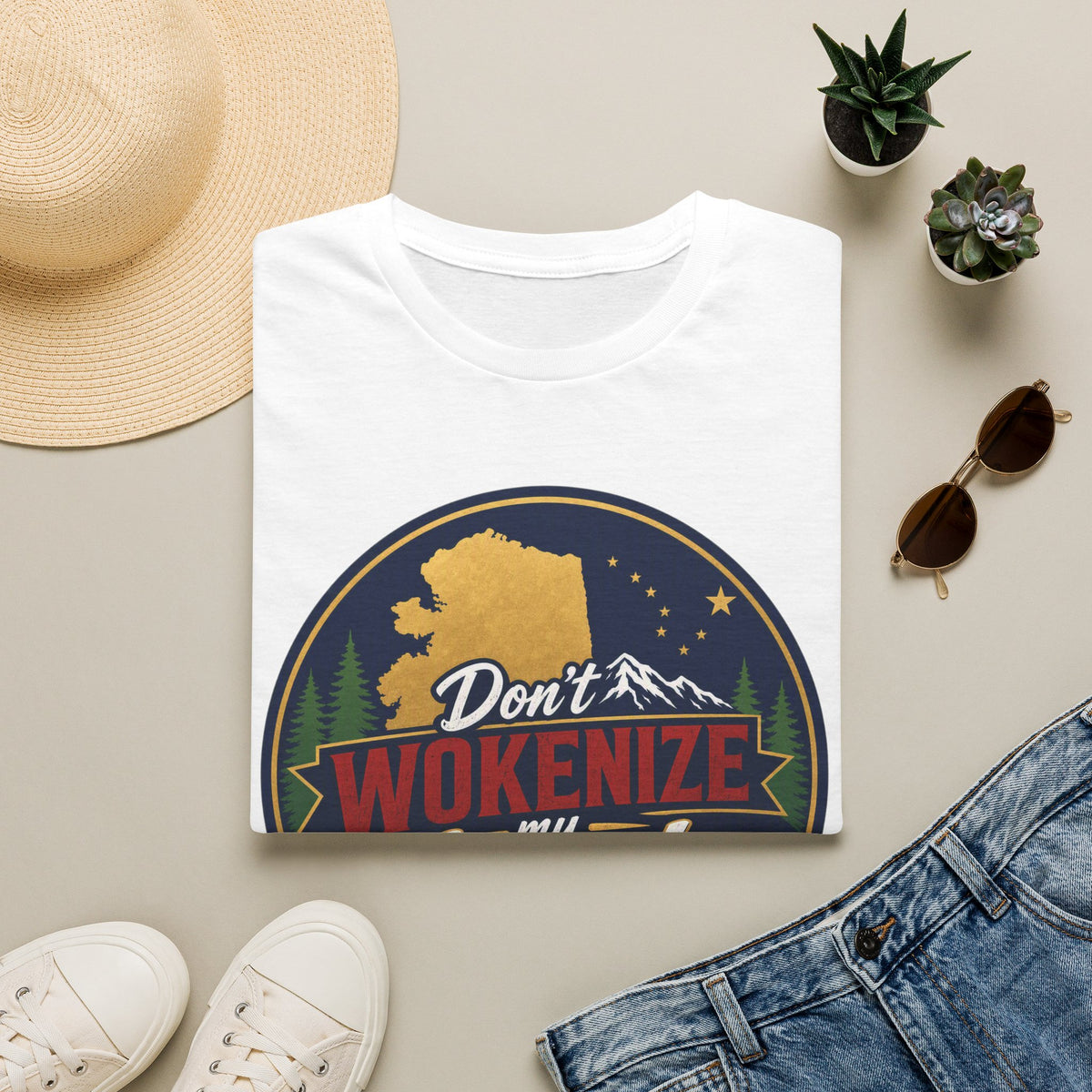 Don't Wokenize Alaska T-Shirt — Vintage Alaska Graphic Tee