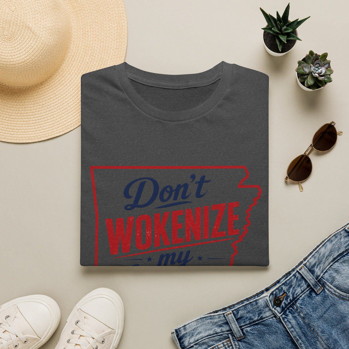Don't Wokenize My Arkansas T-Shirt — Patriotic State Pride Tee