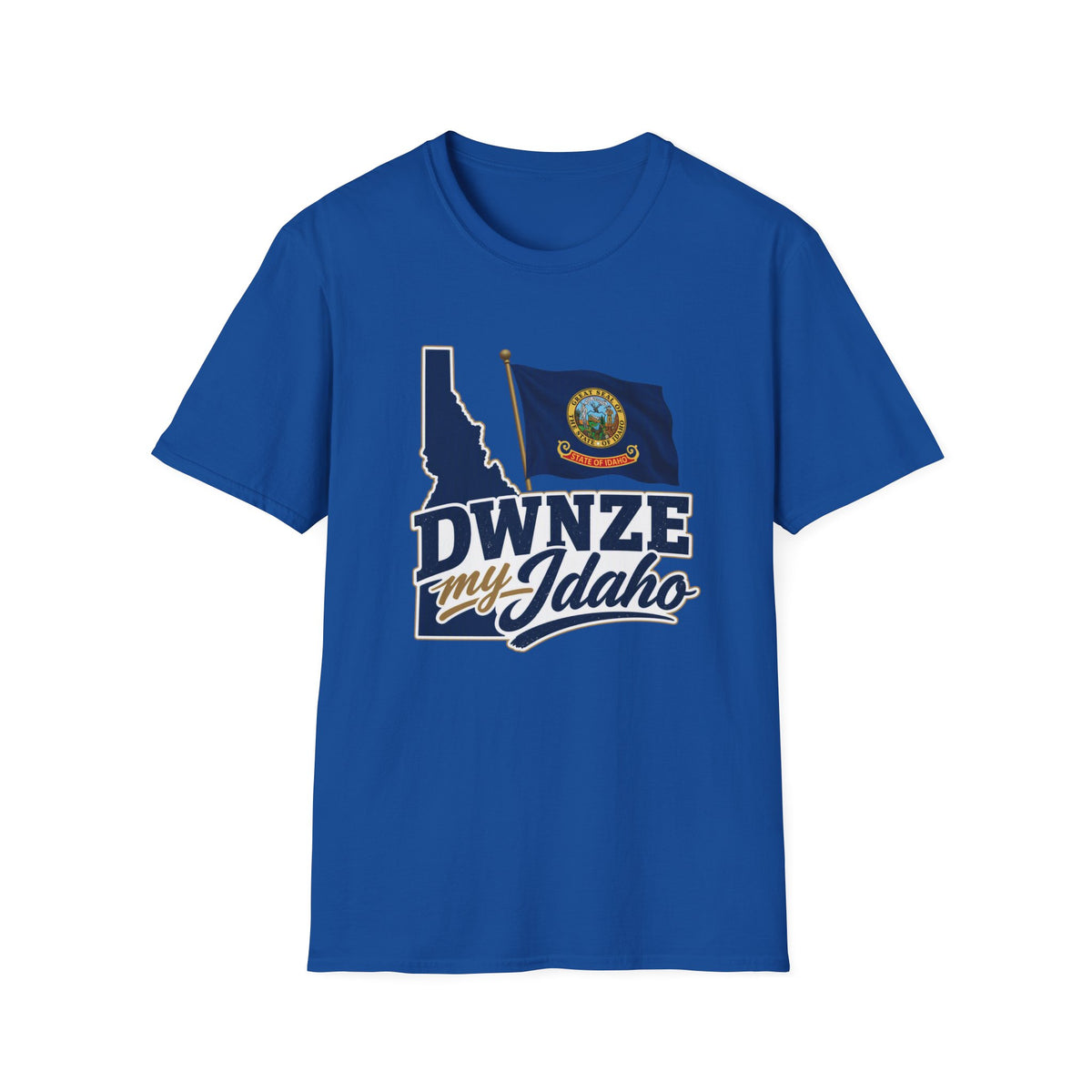 Idaho State Flag T-Shirt — "DWNZE My Idaho" Graphic Tee