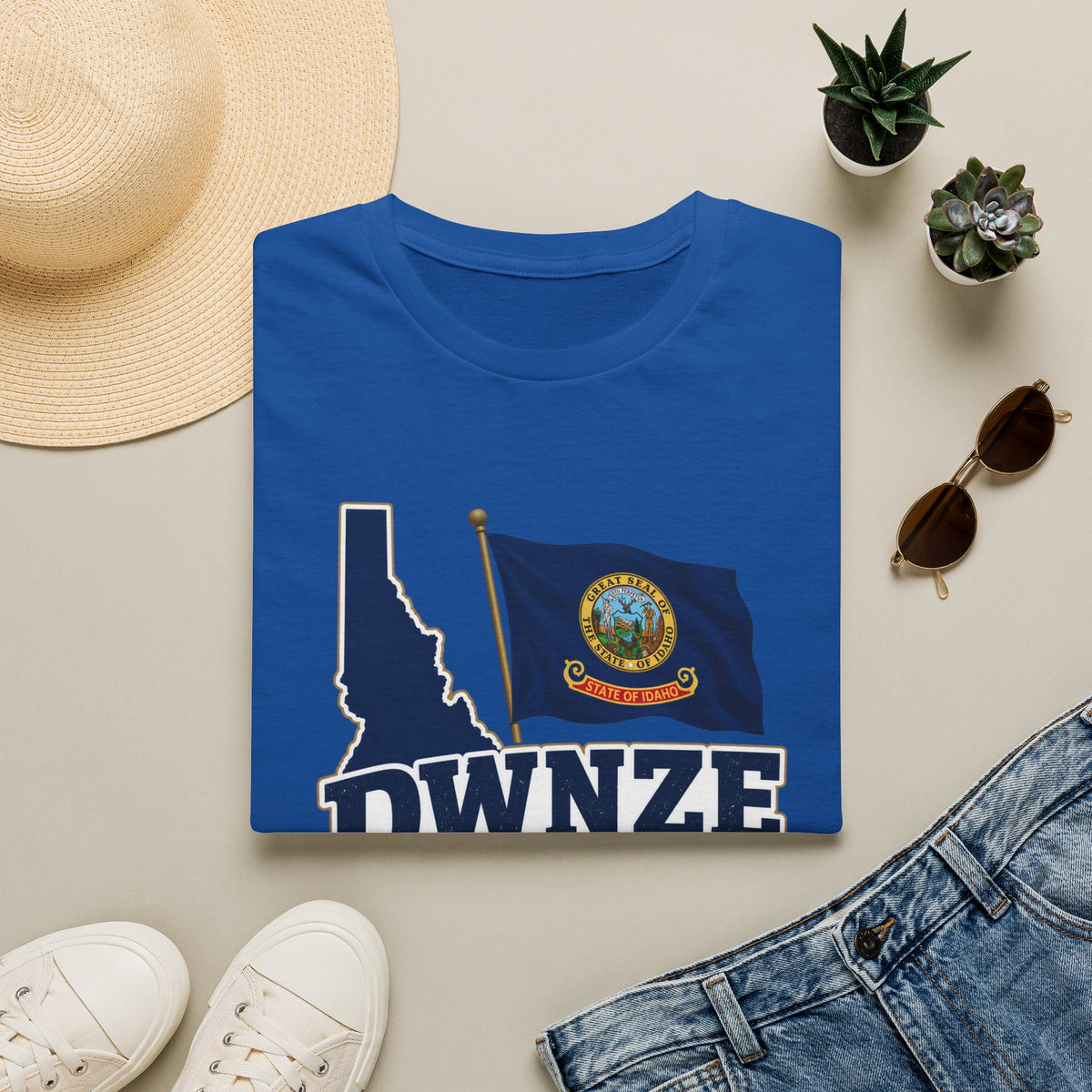 Idaho State Flag T-Shirt — "DWNZE My Idaho" Graphic Tee
