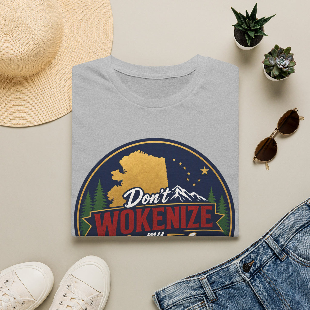 Don't Wokenize Alaska T-Shirt — Vintage Alaska Graphic Tee