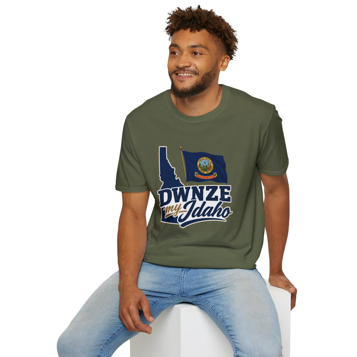 Idaho State Flag T-Shirt — "DWNZE My Idaho" Graphic Tee