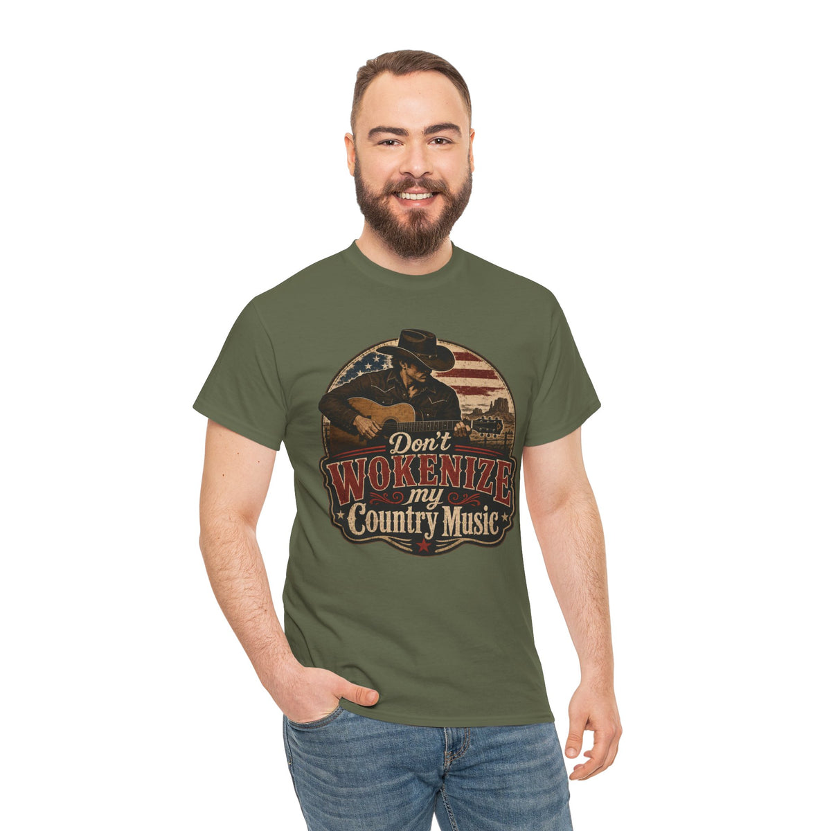 Country Music Tee - "Don't Wokenize My Country Music" Graphic T-Shirt