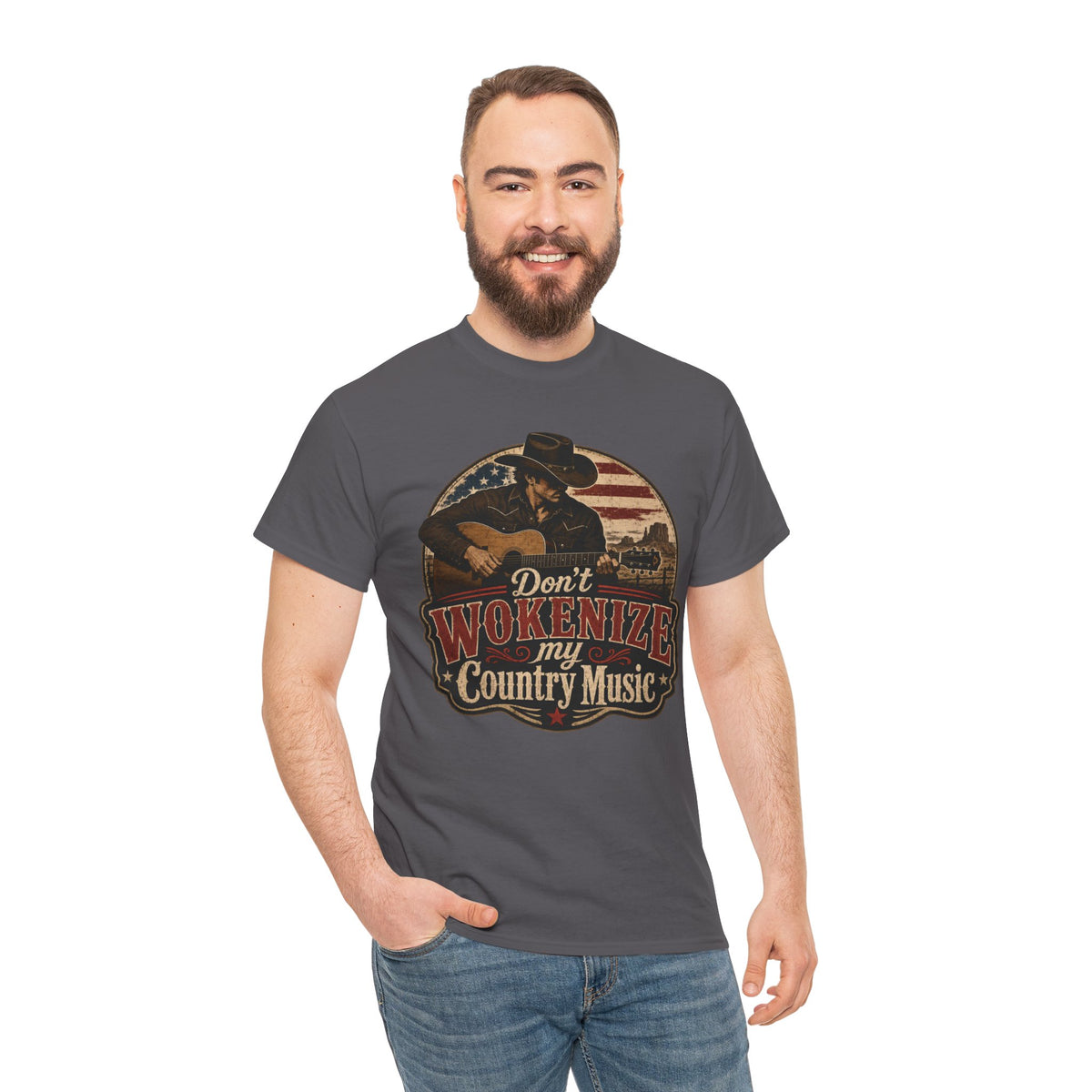 Country Music Tee - "Don't Wokenize My Country Music" Graphic T-Shirt