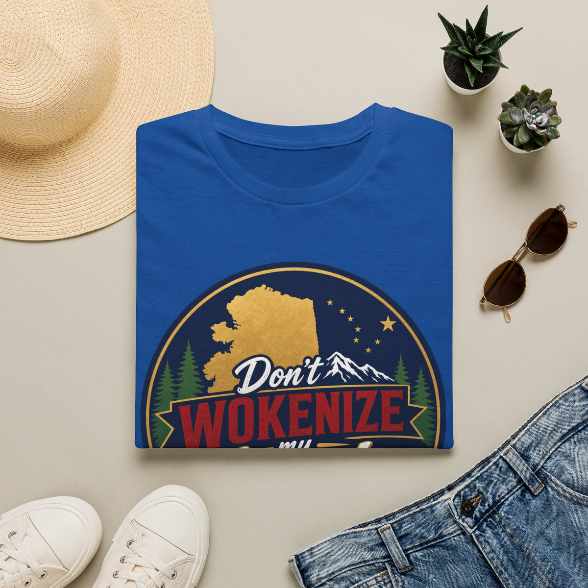 Don't Wokenize Alaska T-Shirt — Vintage Alaska Graphic Tee