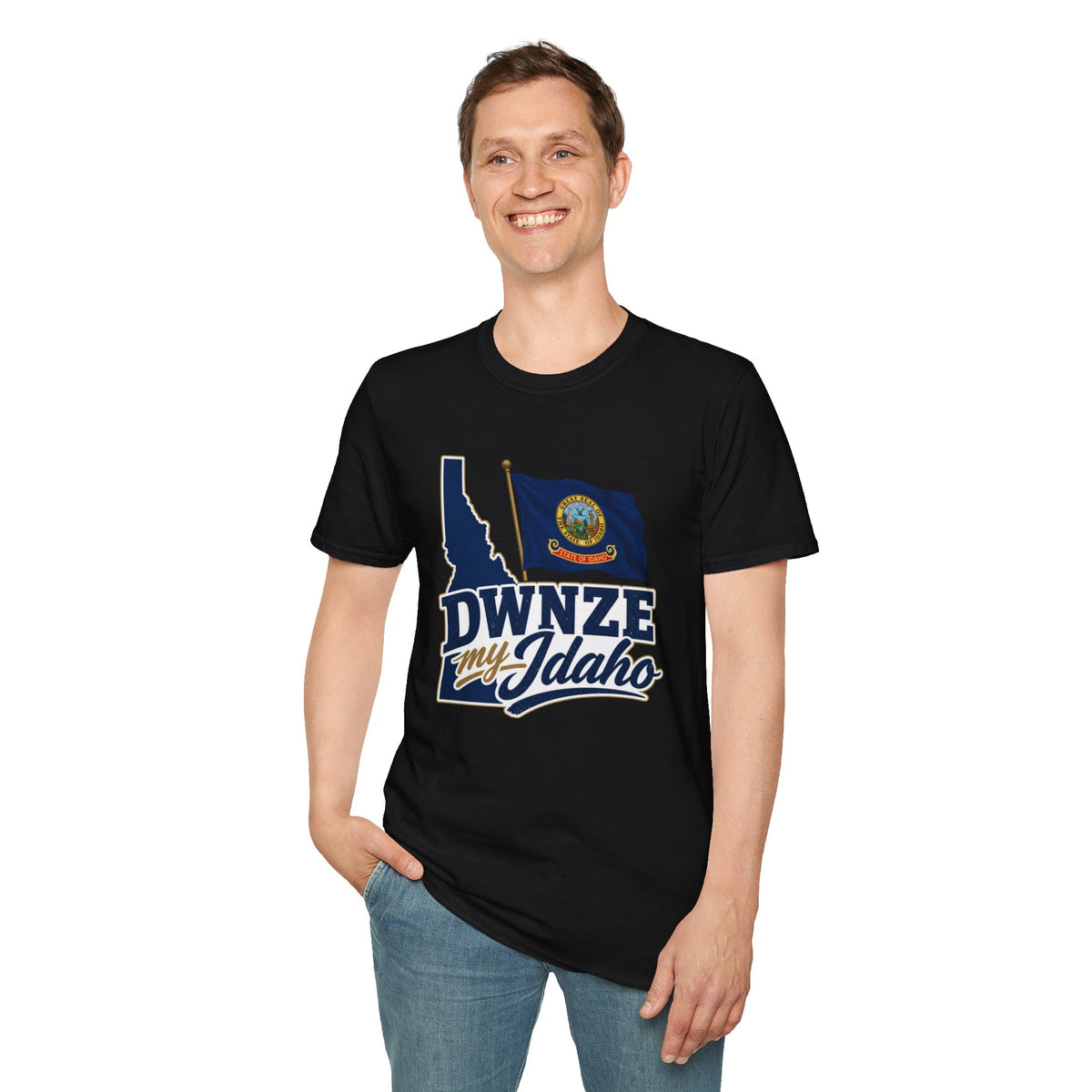 Idaho State Flag T-Shirt — "DWNZE My Idaho" Graphic Tee