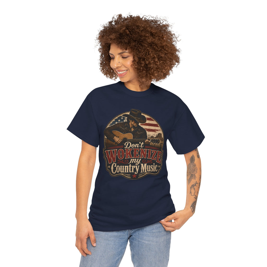 Country Music Tee - "Don't Wokenize My Country Music" Graphic T-Shirt