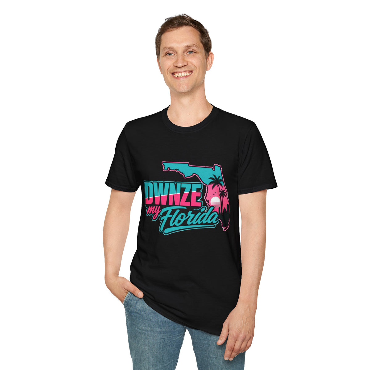 Florida Retro Palm T-Shirt — "DWNZE my Florida" Vintage Beach Tee