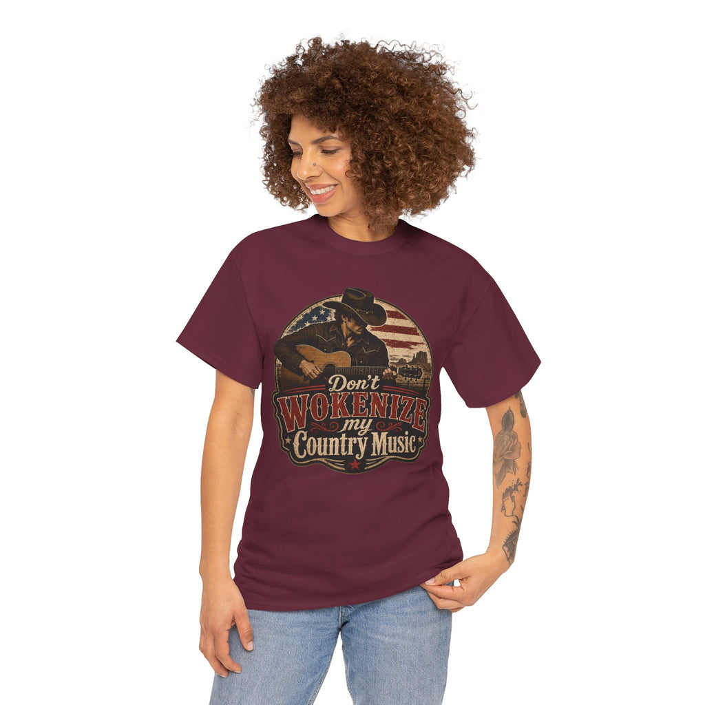 Country Music Tee - "Don't Wokenize My Country Music" Graphic T-Shirt