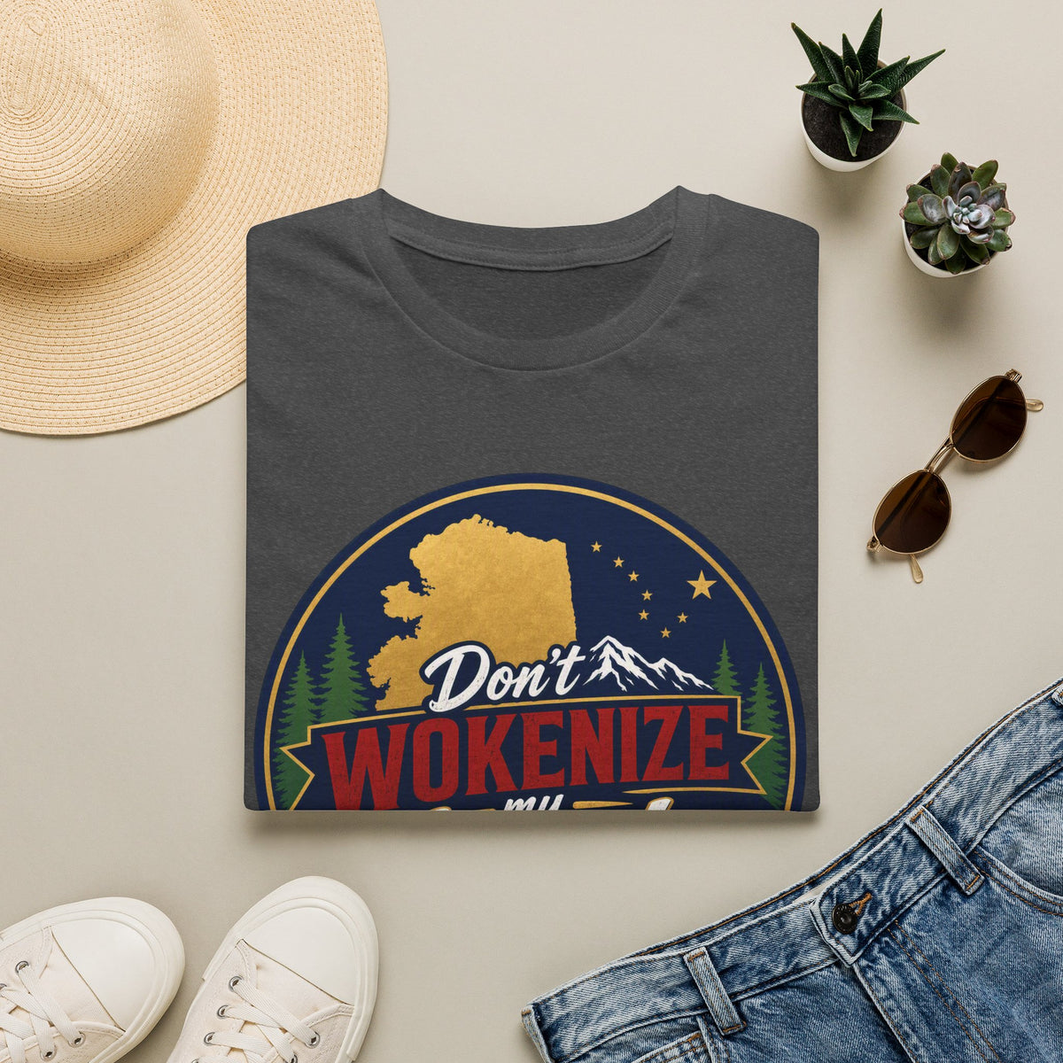 Don't Wokenize Alaska T-Shirt — Vintage Alaska Graphic Tee