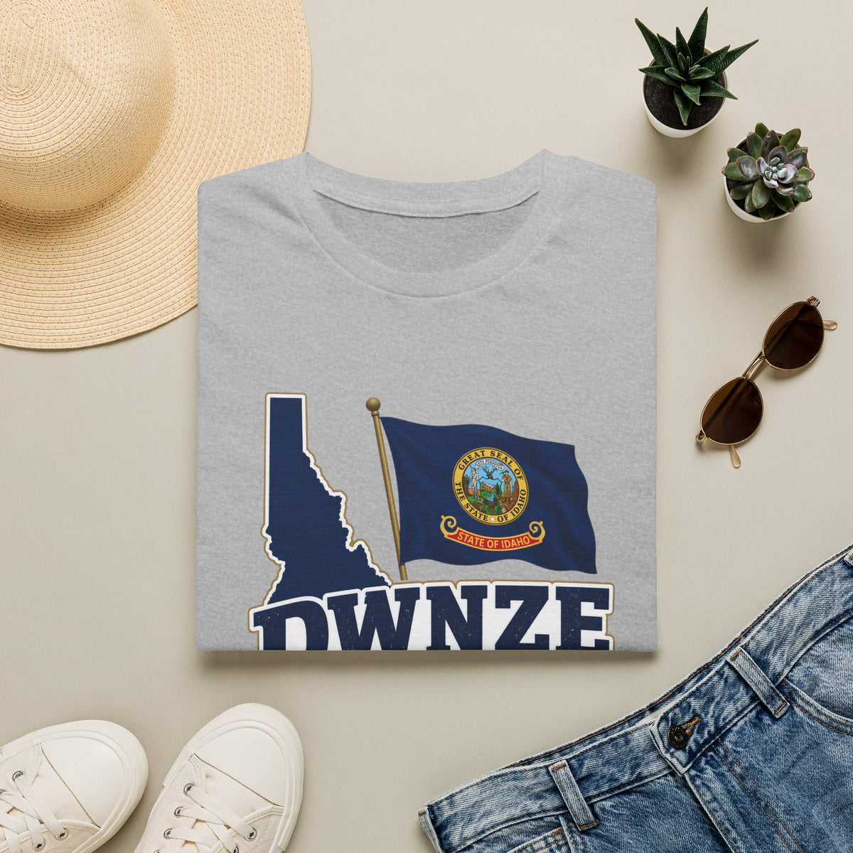 Idaho State Flag T-Shirt — "DWNZE My Idaho" Graphic Tee