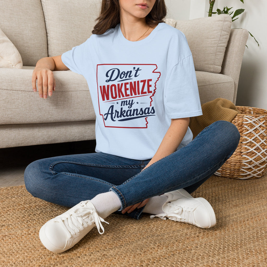Don't Wokenize My Arkansas T-Shirt — Patriotic State Pride Tee