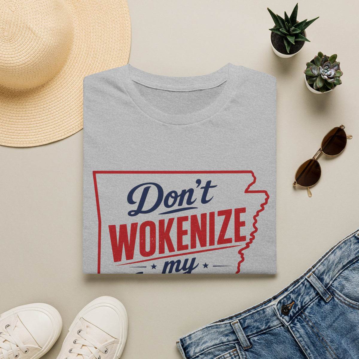 Don't Wokenize My Arkansas T-Shirt — Patriotic State Pride Tee