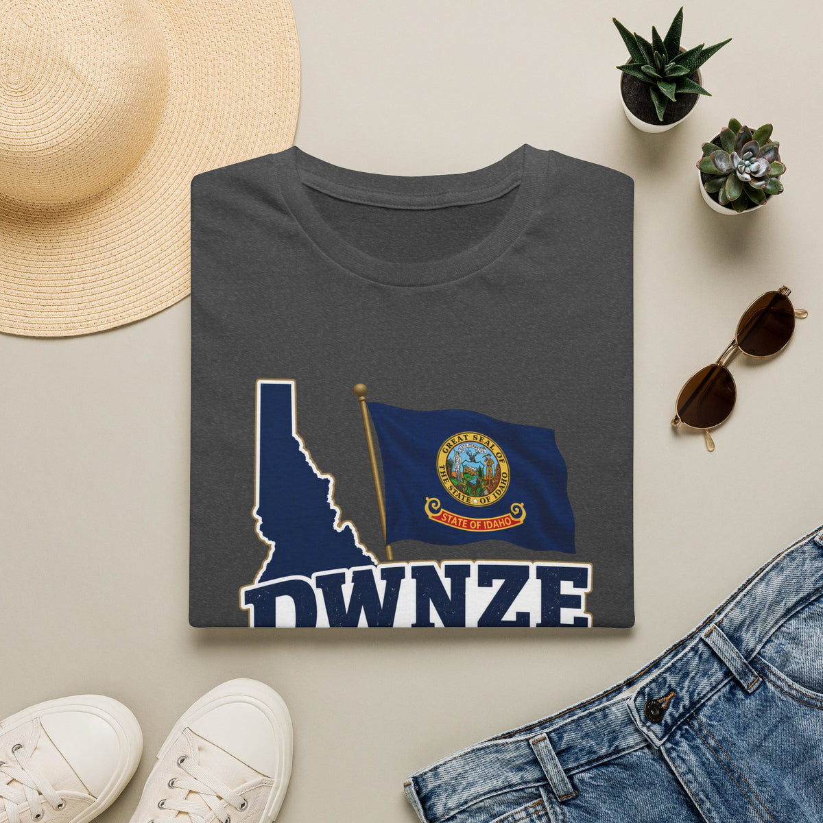Idaho State Flag T-Shirt — "DWNZE My Idaho" Graphic Tee